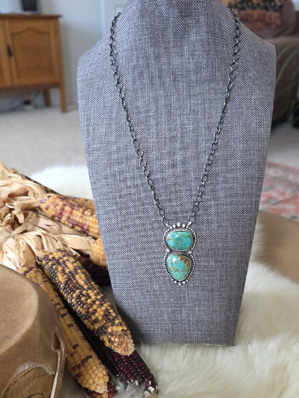 Beautiful NWOT Native American Navajo Scott Skeets Turquoise Necklace ๐ฉต๐ค๐๐ - Picture 1 of 16